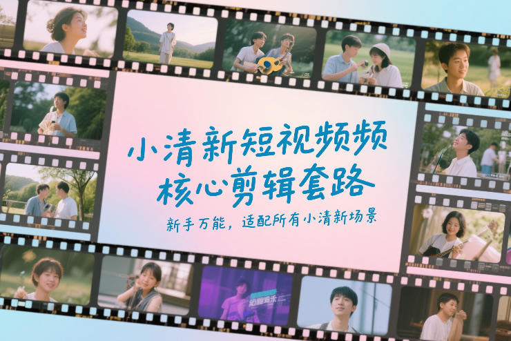 小清新短视频核心剪辑套路，新手万能，适配所有小清新场景-weichuangqy