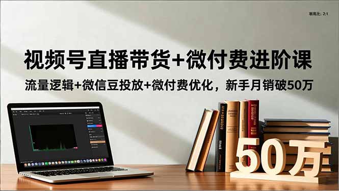 视频号直播带货+微付费进阶课：流量逻辑+微信豆投放+微付费优化，新手月销破50万-weichuangqy