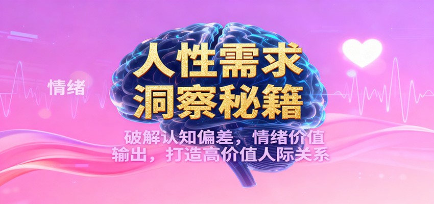 人性需求洞察秘籍，破解认知偏差，情绪价值输出，打造高价值人际关系-weichuangqy