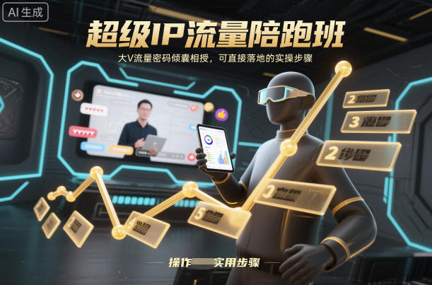 超级IP流量陪跑班，大V流量密码倾囊相授，可直接落地的实操步骤-weichuangqy