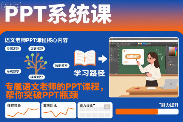 PPT系统课，专属语文老师的PPT课程，帮你突破PPT瓶颈-weichuangqy