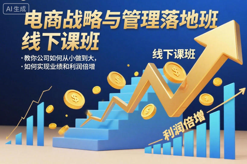 电商战略与管理落地班线下课，教你公司如何从小做到大，如何实现业绩和利润倍增【录音】-weichuangqy
