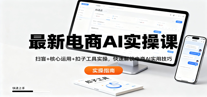 最新电商AI实操课：扫盲+核心运用+扣子工具实操，快速解锁电商AI实用技巧-weichuangqy