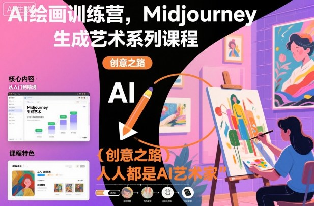 AI绘画训练营，Midjourney生成艺术系列课程，人人都是AI艺术家-weichuangqy