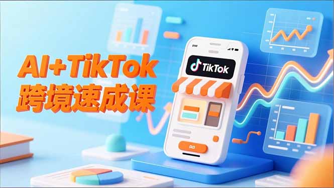 AI+TikTok跨境速成课，智能翻译、店铺定位、流程拆解，7天高效上线运营-weichuangqy