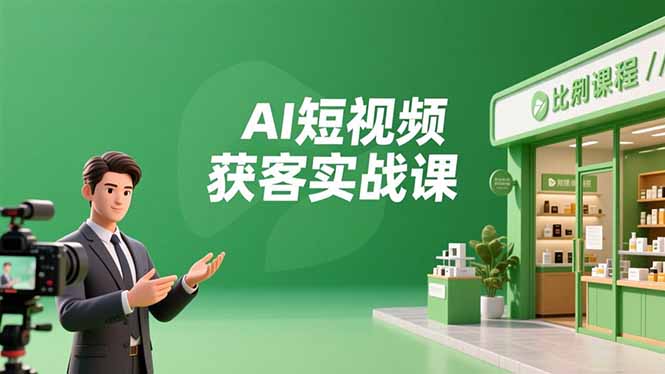AI短视频获客实战课，数字人创作、实体行业应用、精准引流，30天获取客源月入6万+-weichuangqy