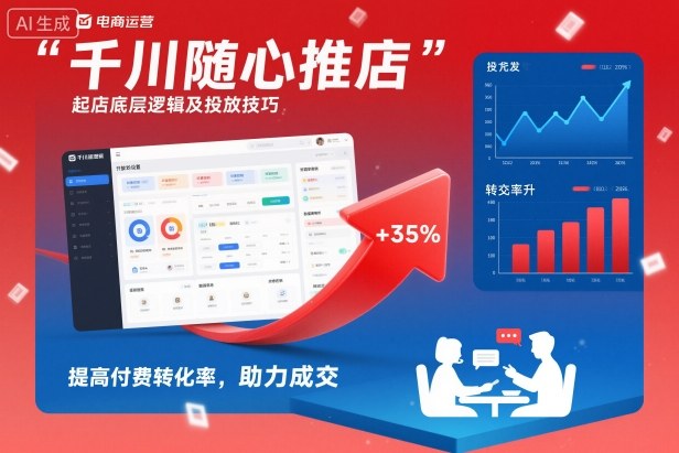 千川随心推起店底层逻辑及投放技巧，提高付费转化率，助力成交-weichuangqy