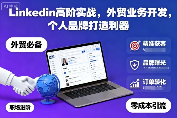 Linkedin高阶实战，外贸业务开发，个人品牌打造利器-weichuangqy