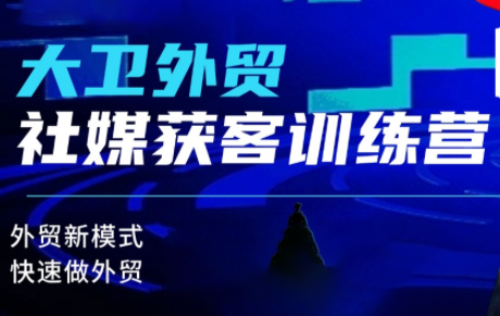 大卫老师·外贸社媒获客独家训练营(更新10月)-weichuangqy