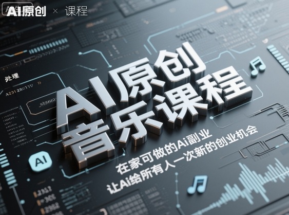 AI原创音乐课程，在家可做的Ai副业，让Ai给所有人一次新的创业机会-weichuangqy