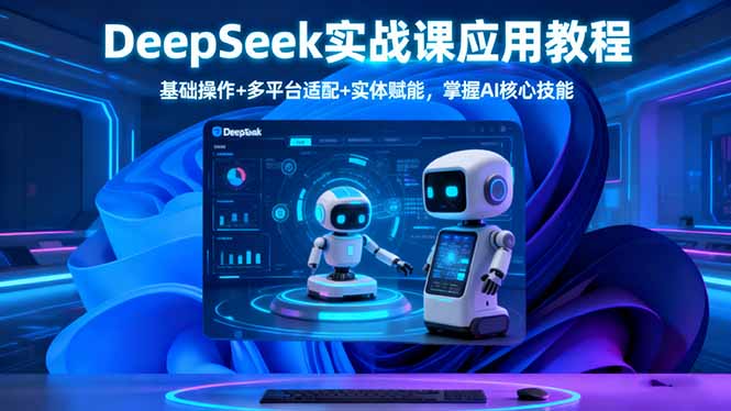 DeepSeek实战课应用教程、基础操作+多平台适配+实体赋能，掌握AI核心技能-weichuangqy