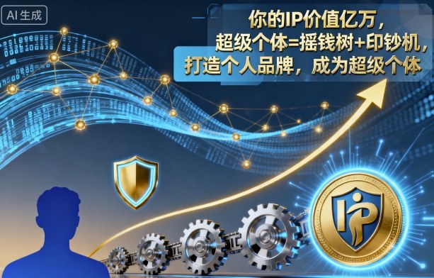 你的IP价值亿万，超级个体=摇钱树+印钞机，打造个人品牌，成为超级个体-weichuangqy