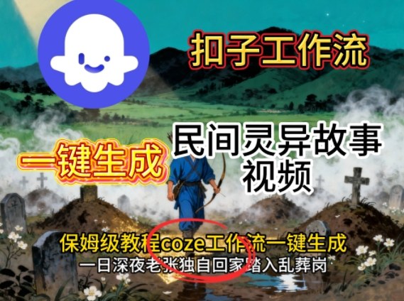 Coze扣子工作流一键生成民间灵异故事视频，保姆级教程搭建教学-weichuangqy