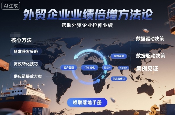 外贸企业业绩倍增方法论，帮助外贸企业拉伸业绩-weichuangqy