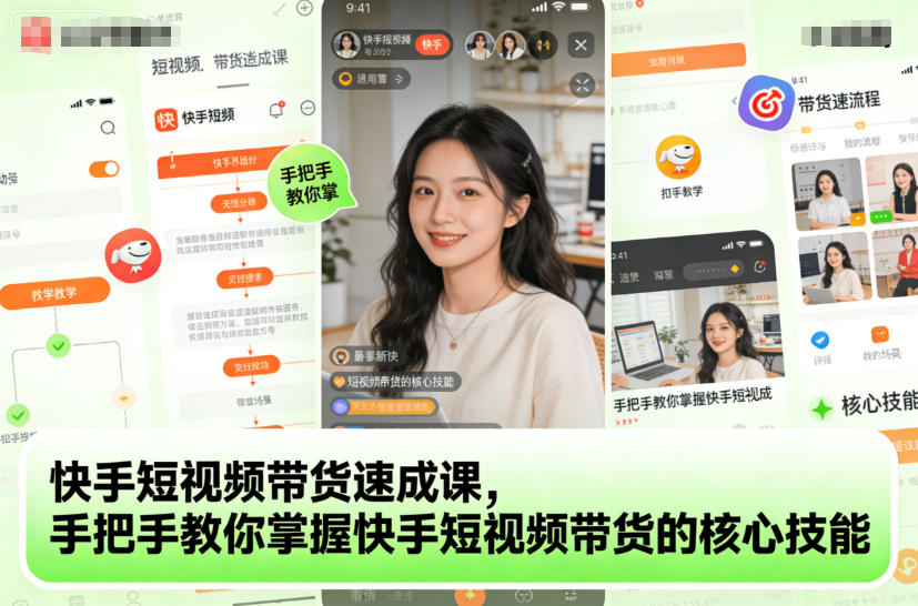 快手短视频带货速成课，手把手教你掌握快手短视频带货的核心技能-weichuangqy