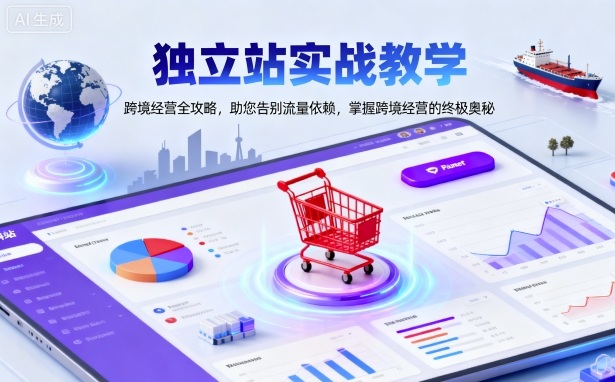 独立站实战教学，跨境经营全攻略，助您告别流量依赖，掌握跨境经营的终极奥-weichuangqy