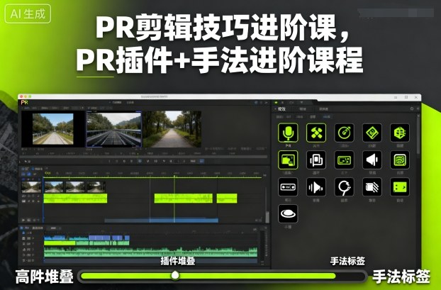 PR剪辑技巧进阶课，PR插件+手法进阶课程-weichuangqy