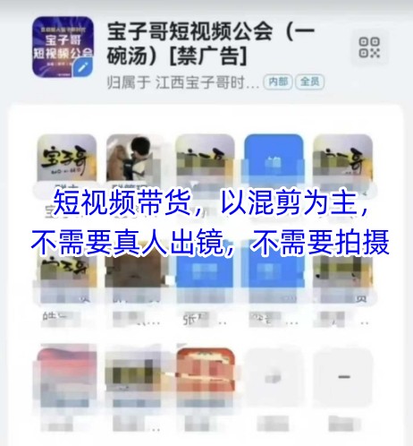 宝子哥头部团队短视频带货，以混剪为主，不需要真人出镜，不需要拍摄【更新9月】-weichuangqy