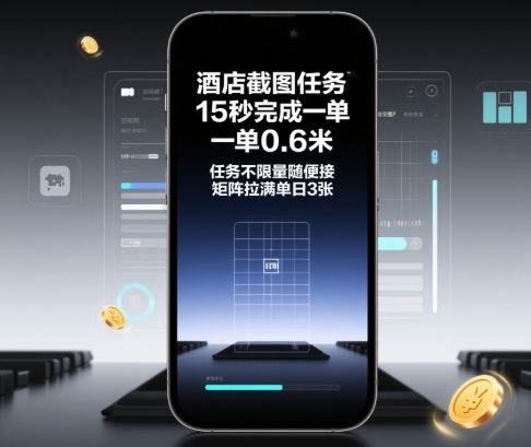 酒店截图任务，15秒完成一单，一单0.6米，任务不限量随便接，矩阵拉满单日3张【揭秘】-weichuangqy