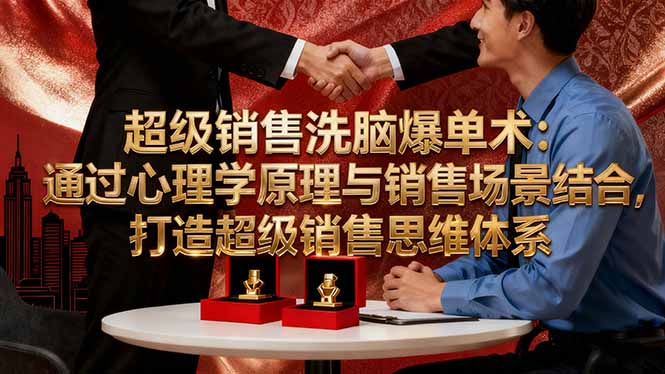 超级销售洗脑爆单术：通过心理学原理与销售场景结合,打造超级销售思维体系-weichuangqy