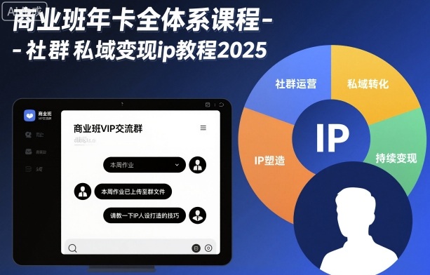 商业班年卡全体系课程-社群私域变现ip教程2025-weichuangqy