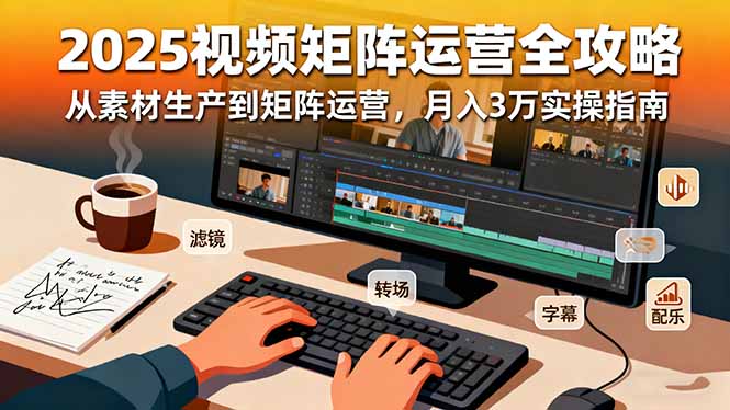 2025短视频矩阵运营全攻略：从素材生产到矩阵运营，月入3万实操指南-weichuangqy
