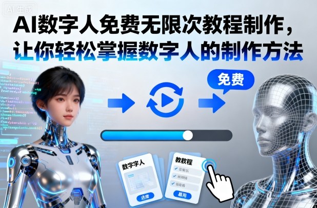 AI数字人免费无限次教程制作，让你轻松掌握数字人的制作方法-weichuangqy