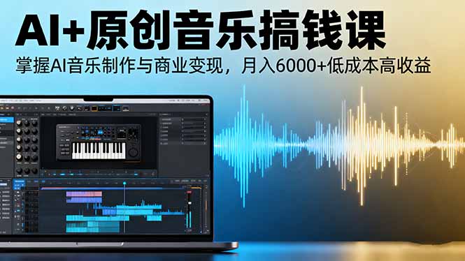 AI+原创音乐搞钱课：掌握AI音乐制作与商业变现，月入6000+低成本高收益-weichuangqy