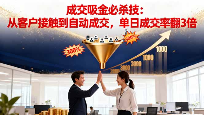 吸金成交营销必杀技：从客户接触到自动成交，单日成交率翻3倍-weichuangqy