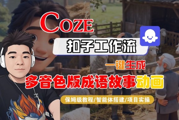 Coze扣子智能体工作流一键生成“多音色版成语故事“动画，全流程保姆级教学-weichuangqy