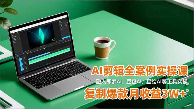 AI剪辑全案例实操课，融入即梦AI、豆包AI、星绘AI等工具实操，复制爆款月收益3W+-weichuangqy