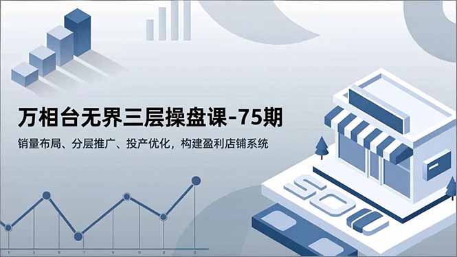 万相台无界三层操盘课-75期，销量布局、分层推广、投产优化，构建盈利店铺系统-weichuangqy
