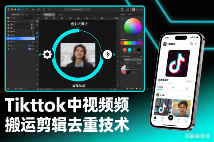 Tiktok中视频纯搬运剪辑去重技术，外来技术，自行测试-weichuangqy