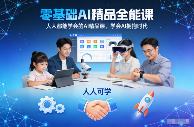 零基础AI精品全能课，人人都能学会的AI精品课，学会AI拥抱时代-weichuangqy