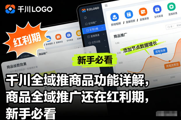 千川全域推商品功能详解，商品全域推广还在红利期，新手必看-weichuangqy