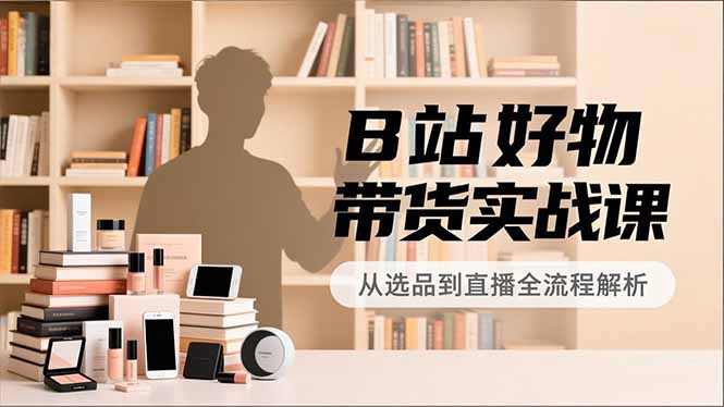 B站好物带货实战课，账号定位、选品拍摄、运营变现，全流程教学，实现UP主月入过万-weichuangqy