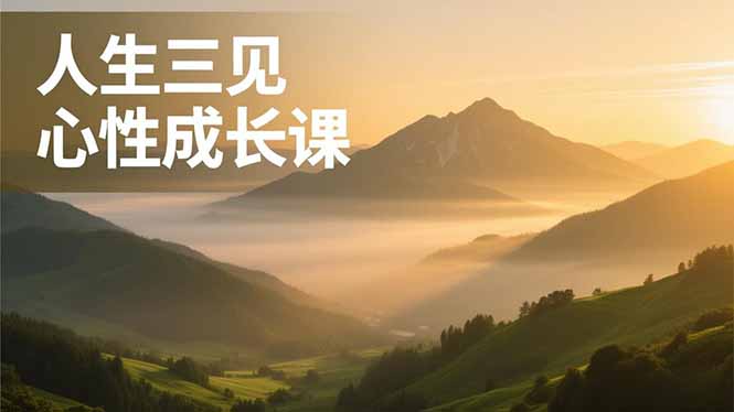 人生三见心性成长课，见天地众生自己，搞透人性安顿身心，活出清晰自我，内在富足无价-weichuangqy