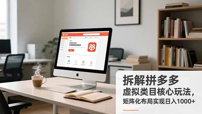 拆解拼多多虚拟类目核心玩法，矩阵化布局实现日入1000+-weichuangqy