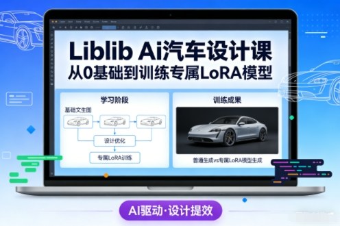 Liblib Ai汽车设计课，从0基础文生图，到教你训练专属设计和风格LoRA模型-weichuangqy