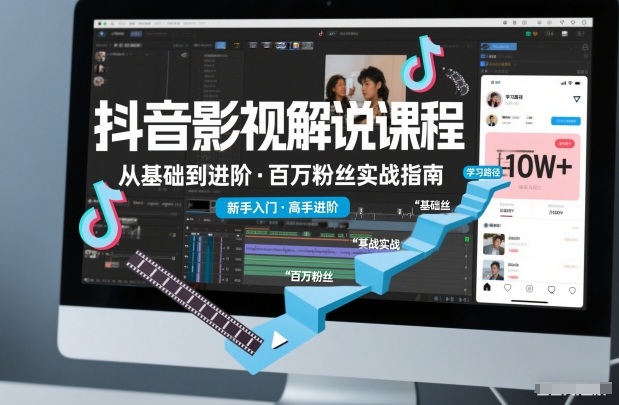 抖音百万粉丝影视解说课程，基础到进阶课，适合新手和进阶学习-weichuangqy