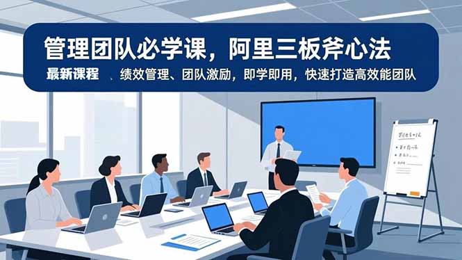 管理团队必学课，阿里三板斧心法、绩效管理、团队激励，即学即用，快速打造高效能团队-weichuangqy