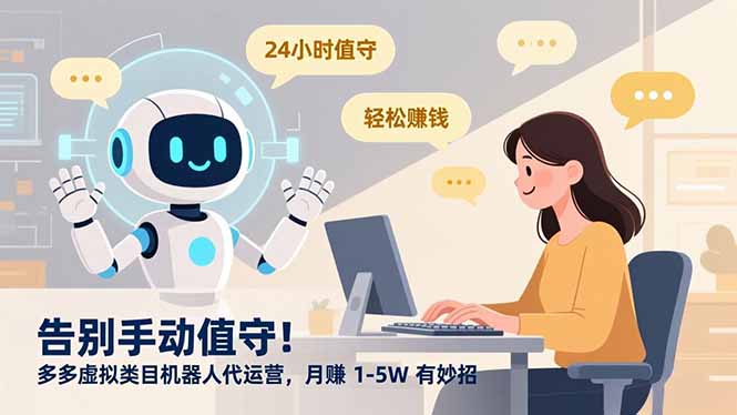 告别手动值守！多多虚拟类目机器人代运营，月赚 1-5W 有妙招-weichuangqy