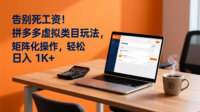 告别死工资！拼多多虚拟类目玩法，矩阵化操作，轻松日入 1K+-weichuangqy