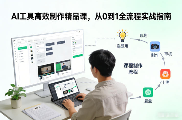 AI工具高效制作精品课，从0到1全流程实战指南-weichuangqy
