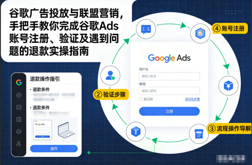 谷歌广告投放与联盟营销，手把手教你完成谷歌Ads账号注册、验证及遇到问题的退款实操指南-weichuangqy