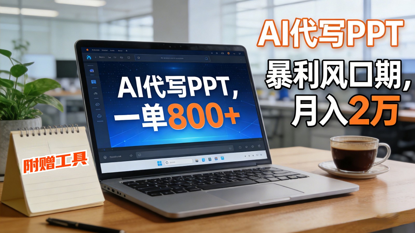 AI 代写做 PPT！一单狂赚 800+，风口期月入 2 万(工具 + 提示词直接送)-weichuangqy
