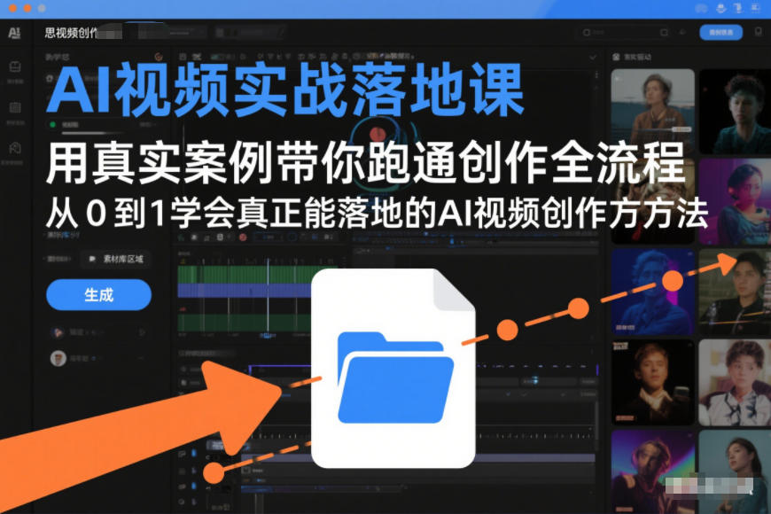 AI视频实战落地课，用真实案例带你跑通创作全流程，从0到1学会真正能落地的AI视频创作方法-weichuangqy