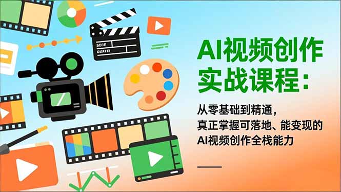 AI视频创作实战课程：从零基础到精通，真正掌握可落地、能变现的AI视频创作全栈能力-weichuangqy