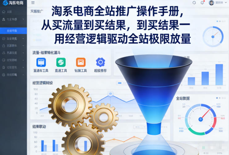 淘系电商全站推广操作手册，从买流量到买结果一用经营逻辑驱动全站极限放量-weichuangqy