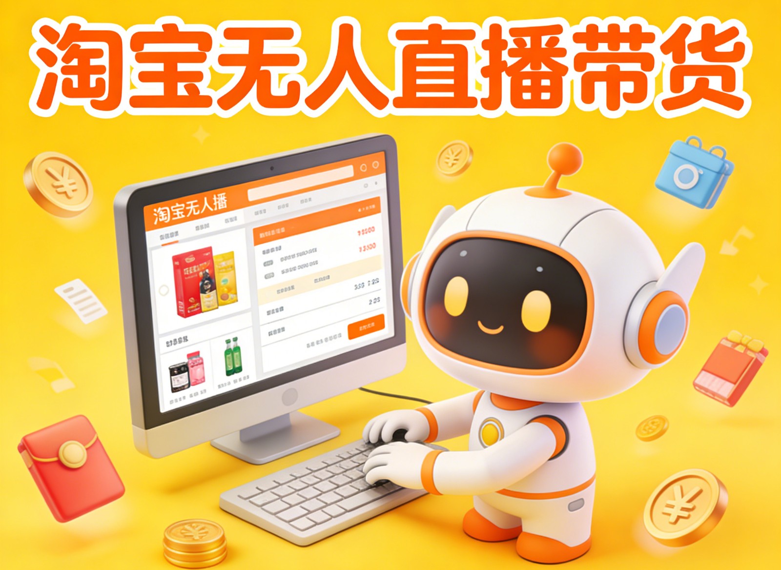 淘宝无人直播带货，24小时自动卖货，月佣金1W+，不违规不封号，不用露脸-weichuangqy